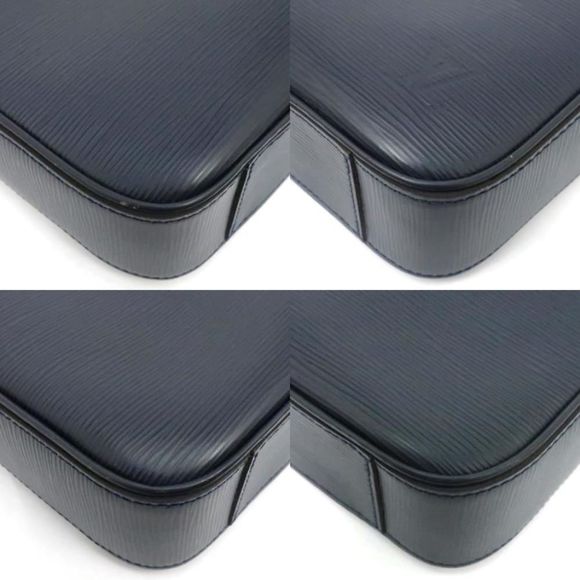 Louis Vuitton Dandy Briefcase MM Business Bag Epi Leather Blue Marine Navy - Picture 6 of 8